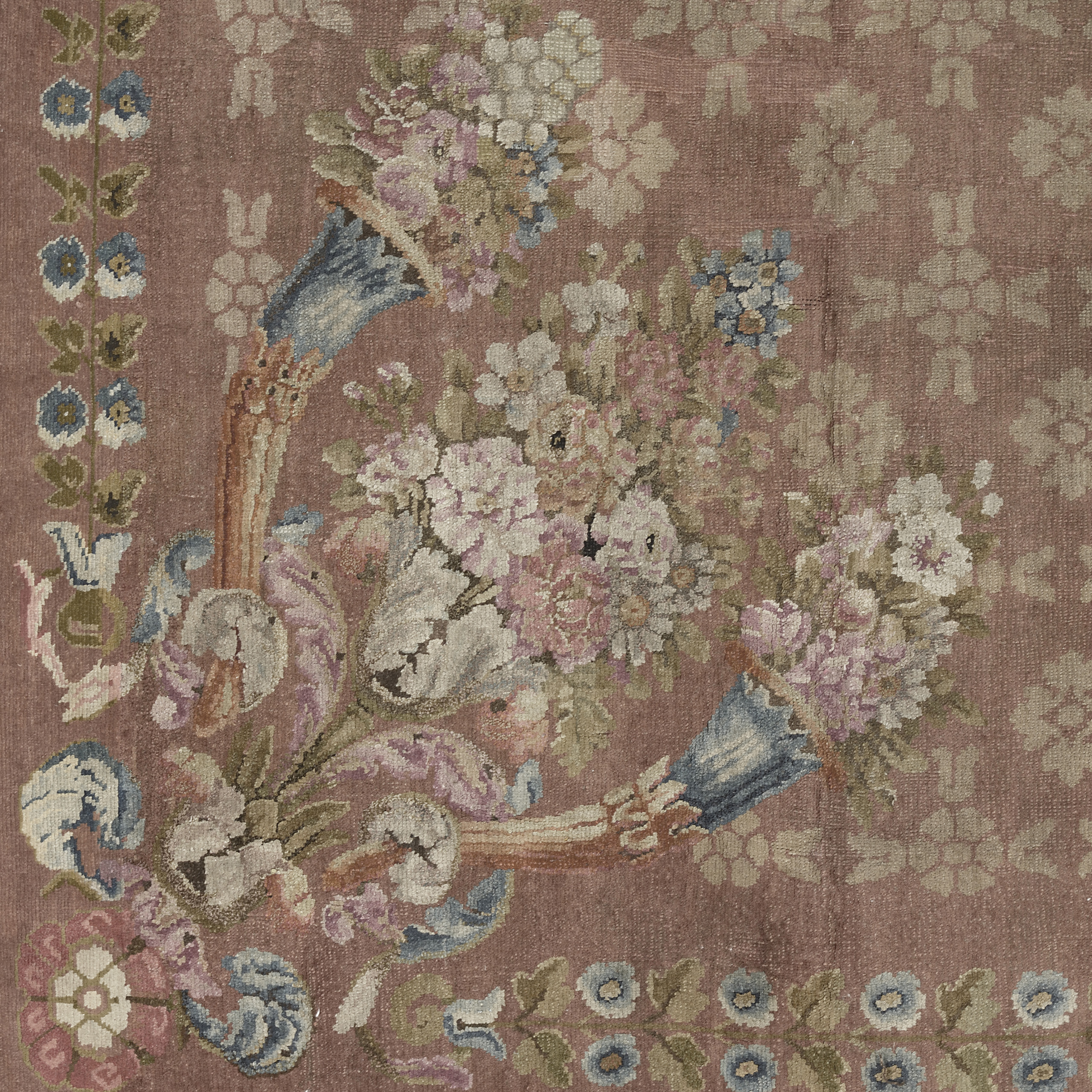 section of Early 19th century into Axminster carpet